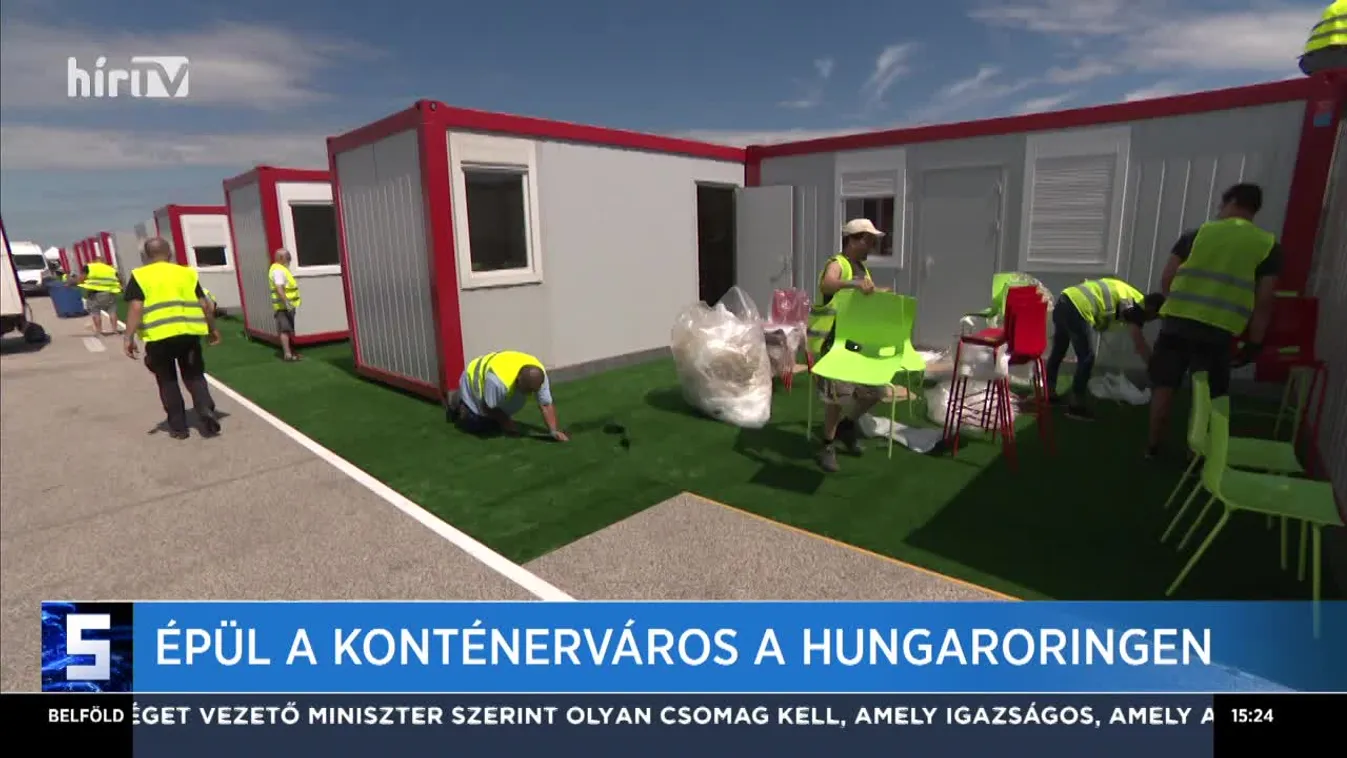 Épül a konténerváros a Hungaroringen