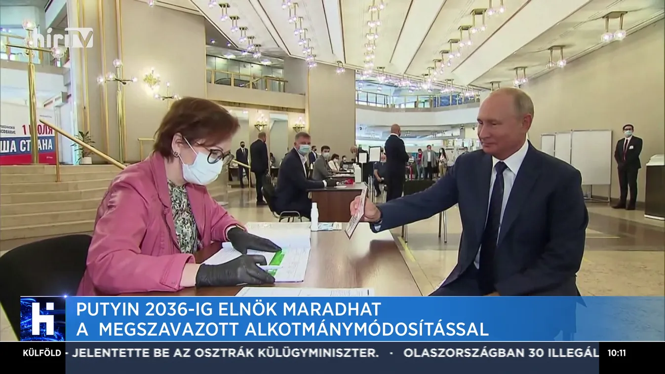 Putyin 2036-ig elnök maradhat a megszavazott alkotmánymódosítással
