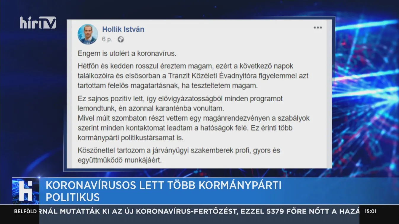 Karanténba került több kormánypárti politikus