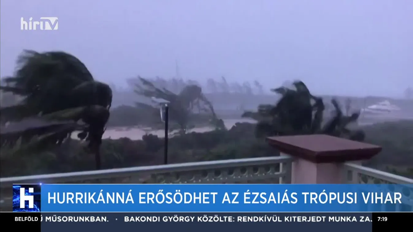 Hurrikánná erősödhet az Ézsaiás trópusi vihar