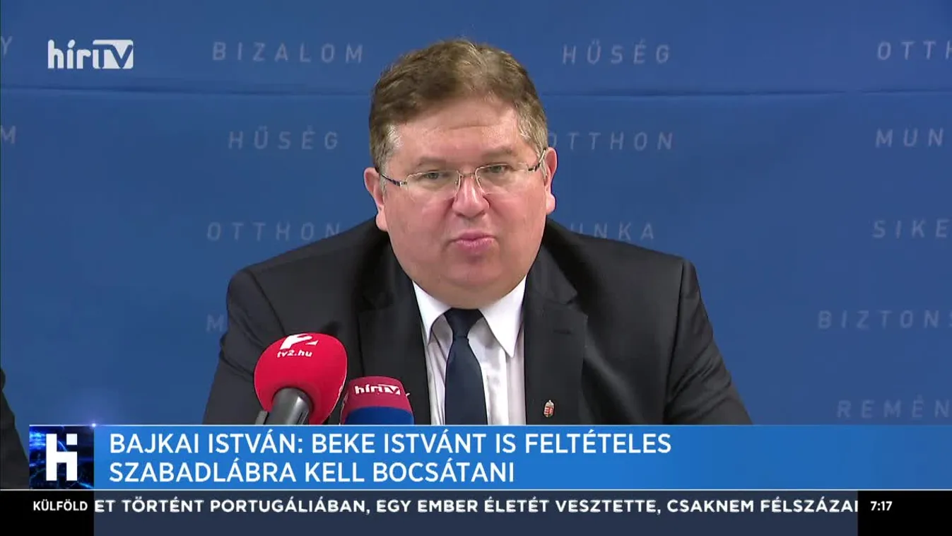 Bajkai István: Beke Istvánt is feltételes szabadlábra kell bocsátani