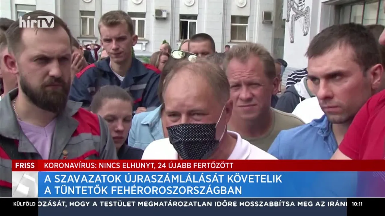 A szavazatok újraszámlálását követelik a tüntetők Fehéroroszországban