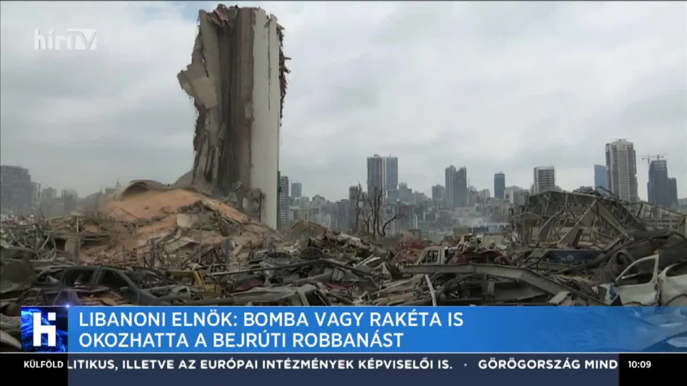 Libanoni elnök: Bomba vagy rakéta is okozhatta a bejrúti robbanást