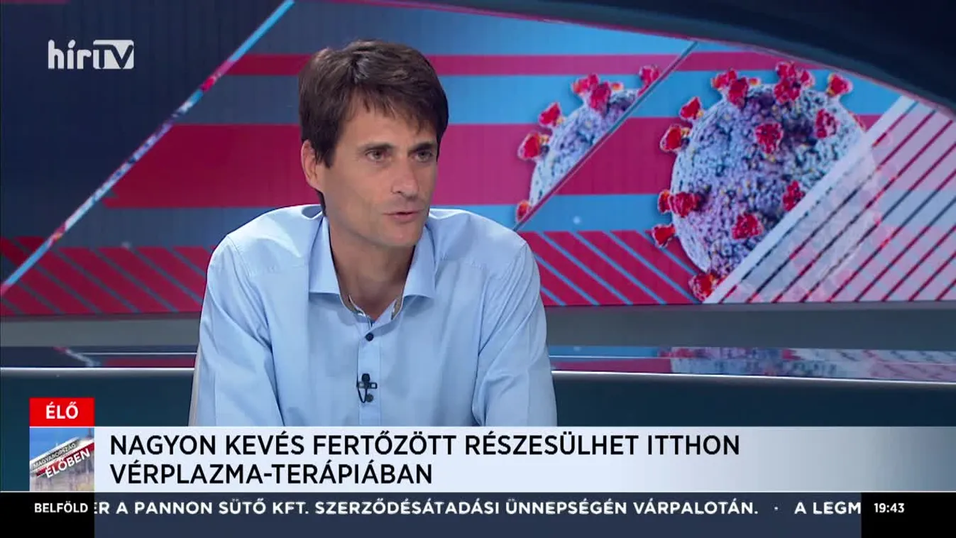 Lacza Zsombor: A plazmaterápia tömegesen nem alkalmazható,de hatásos