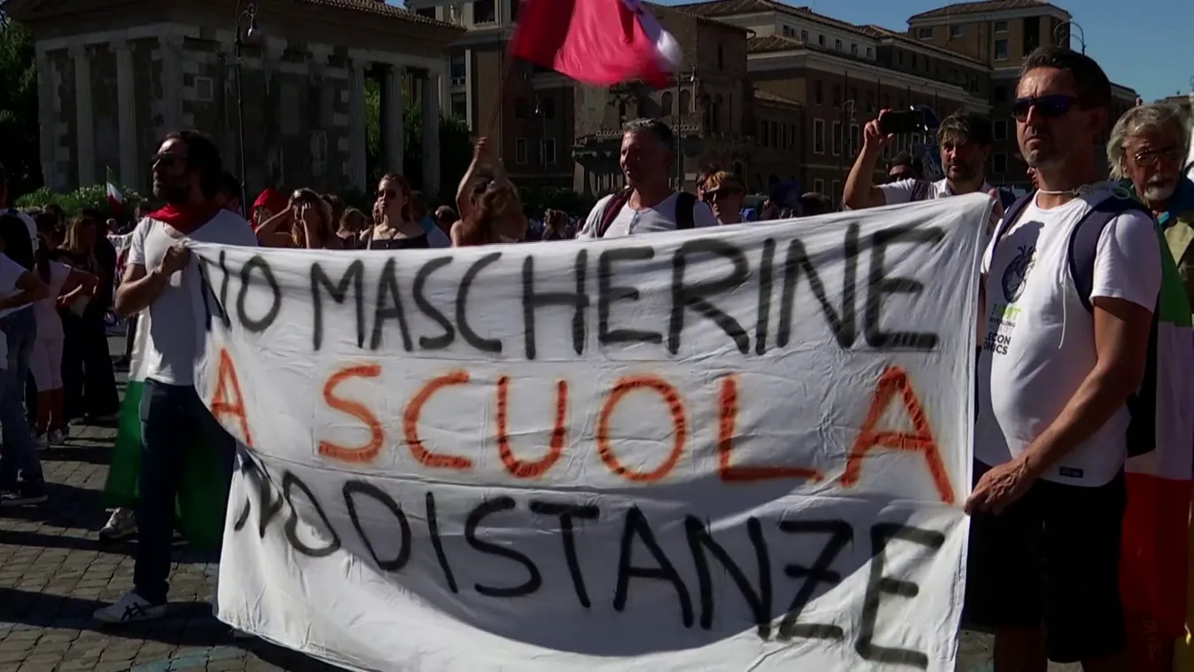 Járványtagadók tüntettek Rómában