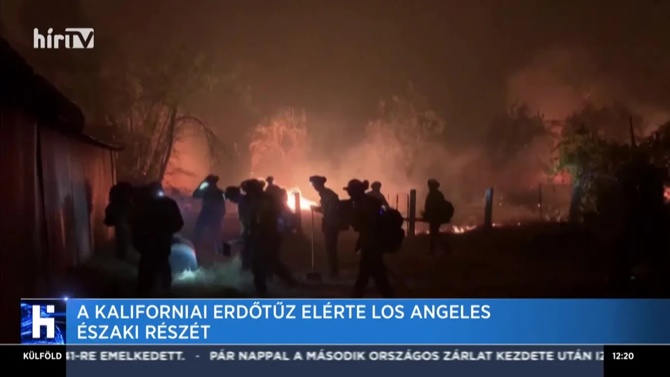 A kaliforniai erdőtűz elérte Los Angeles északi részét