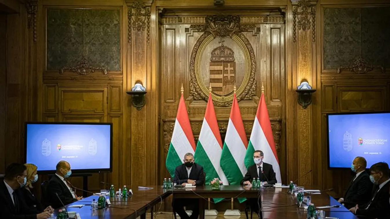 Orbán Viktor részt vett a gazdaságvédelmi operatív törzs ülésén