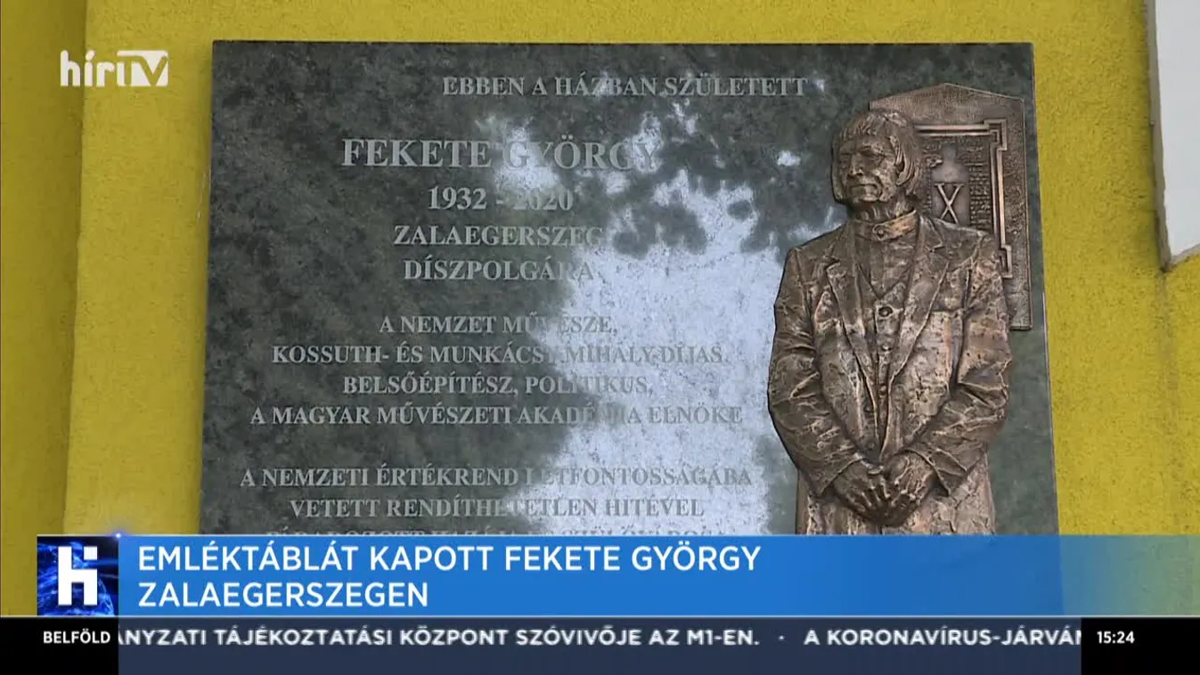 Emléktáblát kapott Fekete György Zalaegerszegen