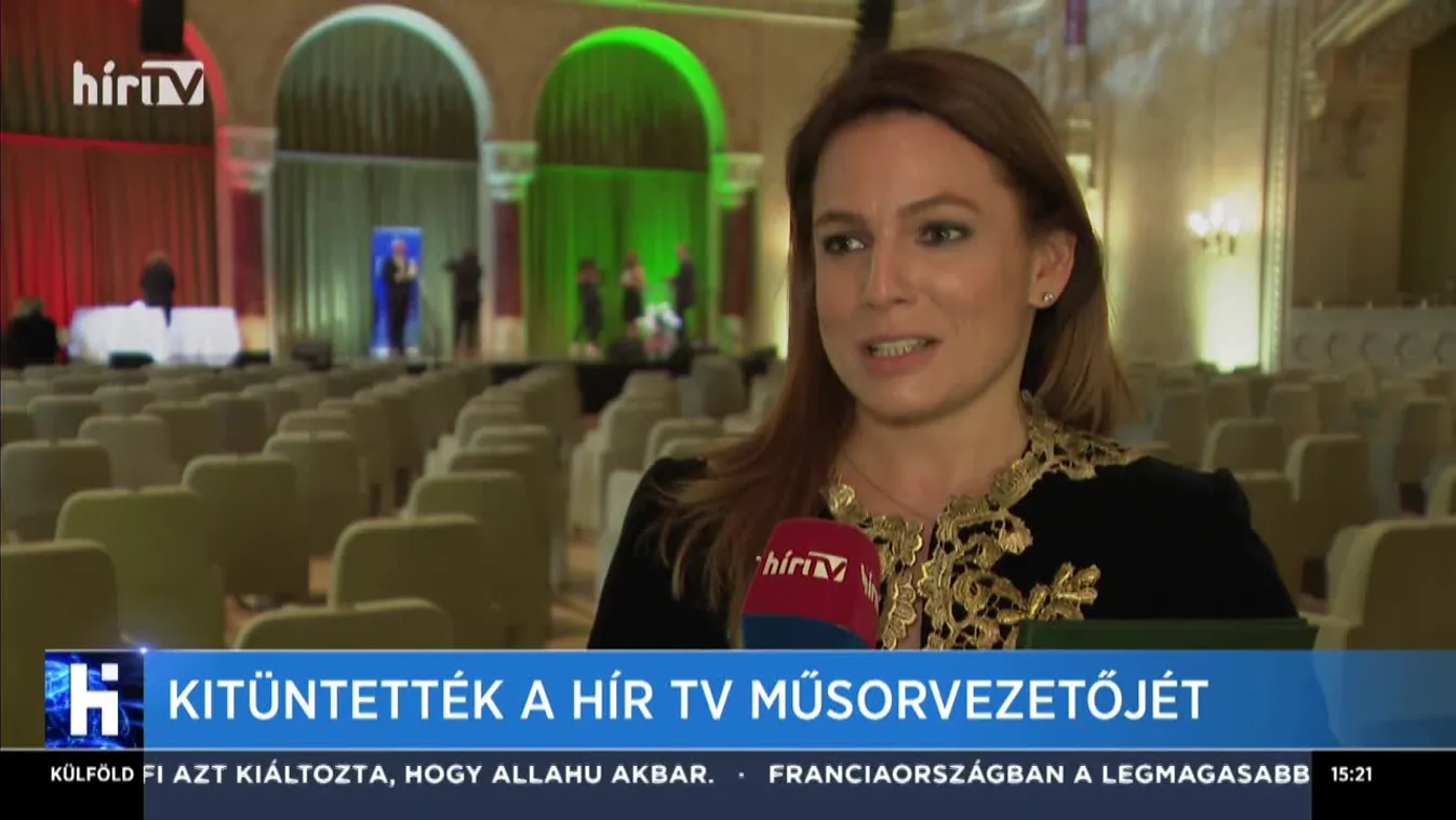 Kitüntették a Hír TV műsorvezetőjét
