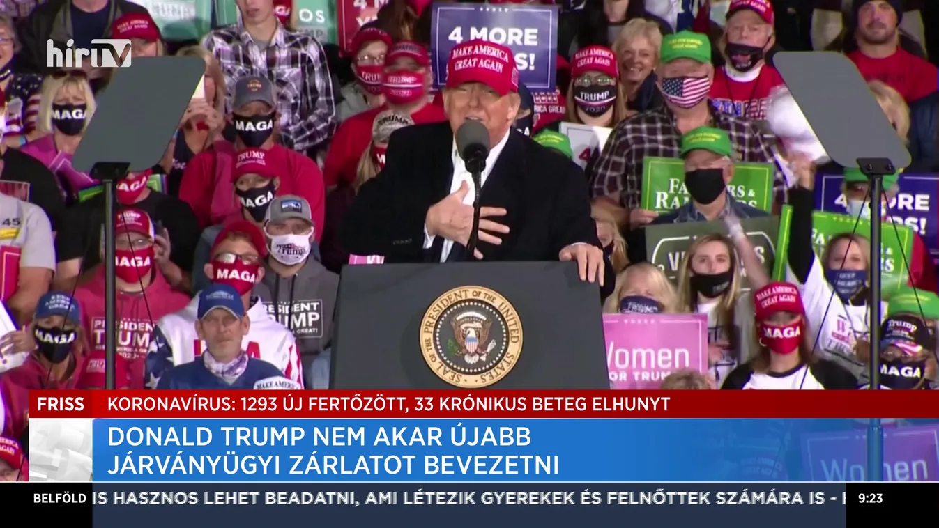 Donald Trump nem akar újabb járványügyi zárlatot bevezetni