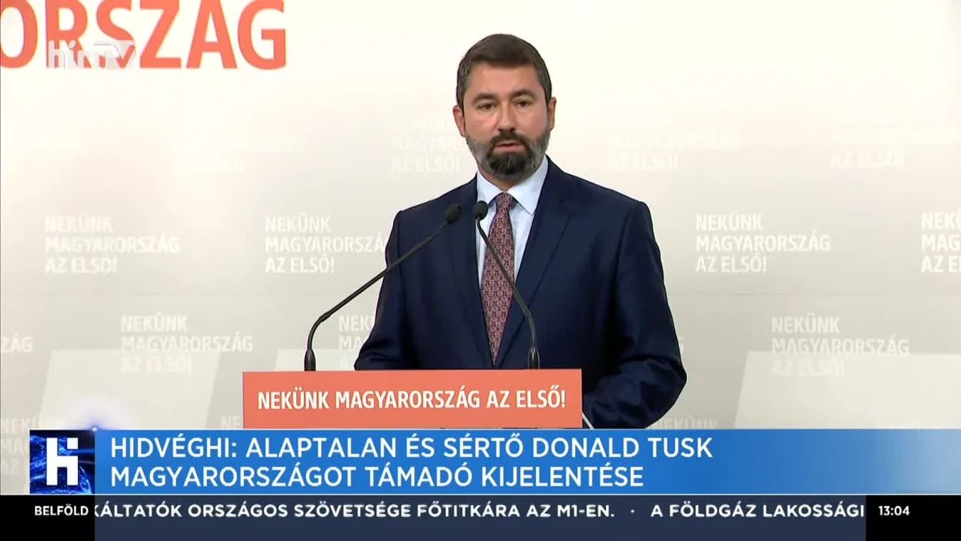 Hidvéghi: Alaptalan és sértő Donald Tusk Magyarországot támadó kijelentése