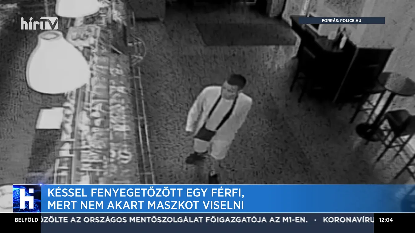 Késsel fenyegetőzött egy férfi, mert nem akart maszkot viselni