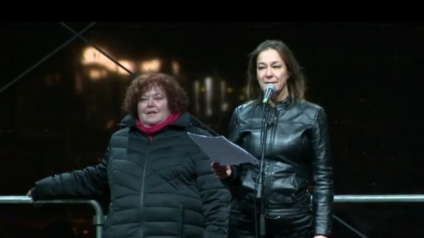 Kifogott a Nemzeti dal Fullajtár Andreán, a Színművészeti tanárán az október 23-i tüntetésen