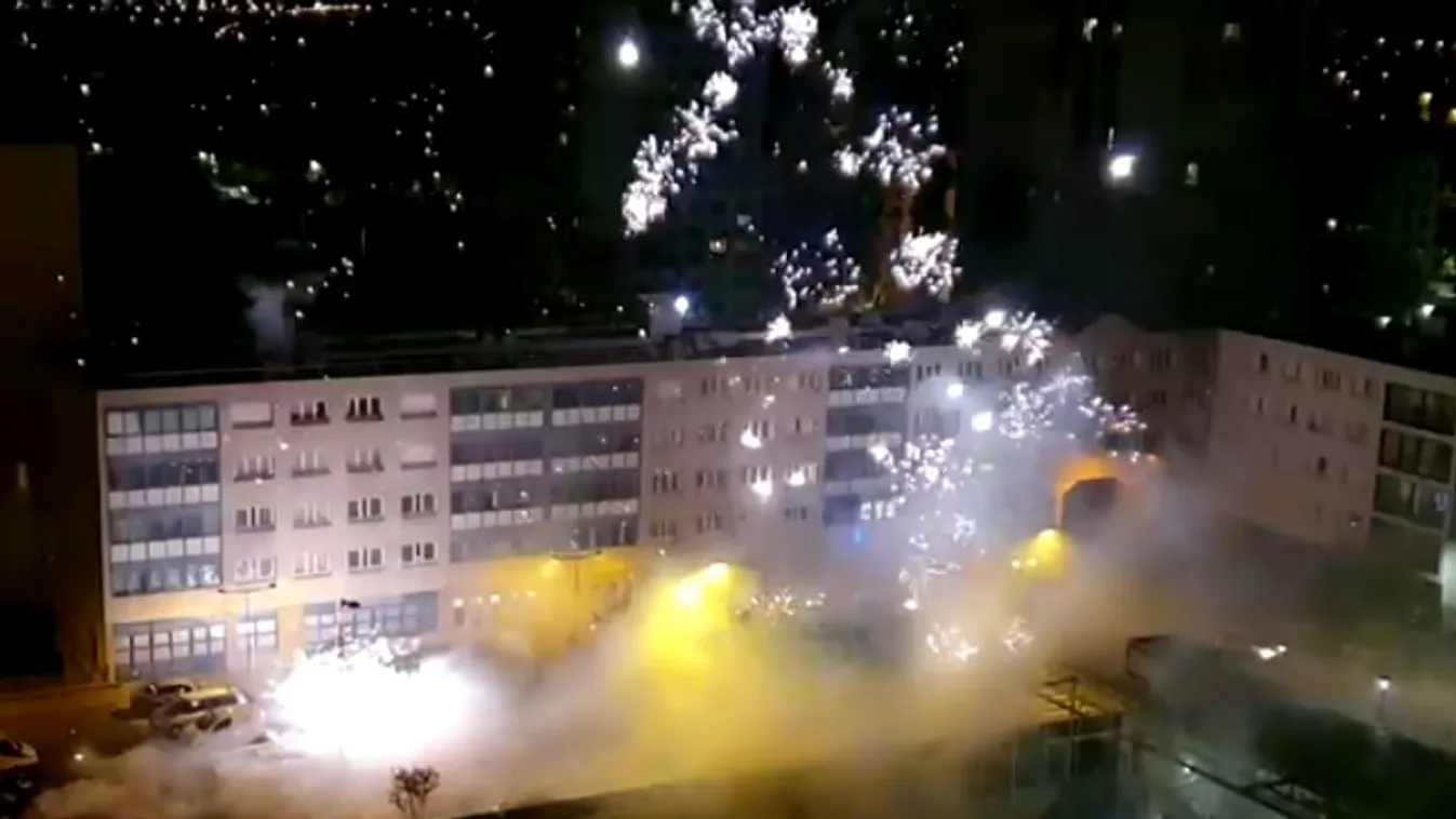 Pirotechnikai eszközökkel támadtak meg egy rendőrőrsöt Párizs közelében