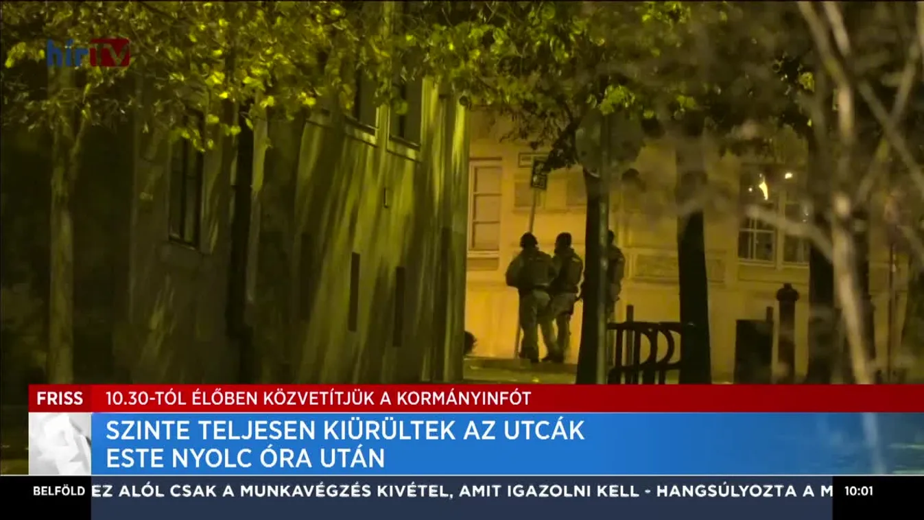 Szinte teljesen kiürültek az utcák este 8 óra után