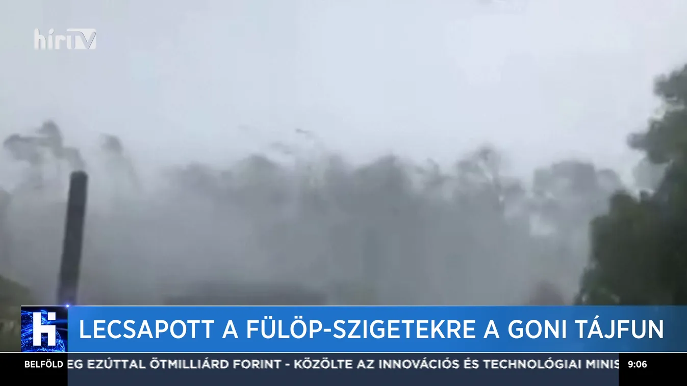 Lecsapott a Fülöp-szigetekre a Goni tájfun