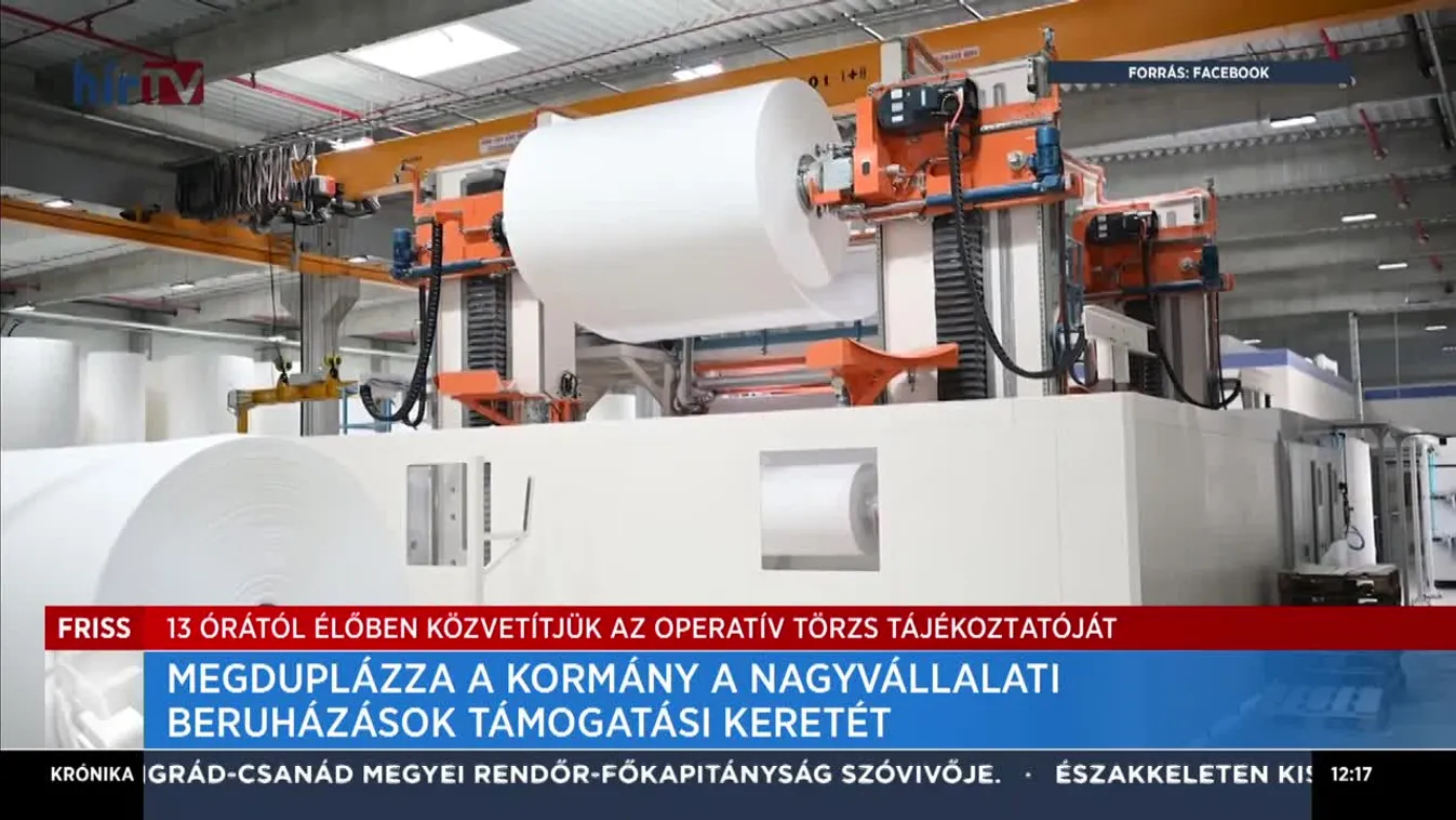 Megduplázza a kormány a nagyvállalati beruházások támogatási keretét