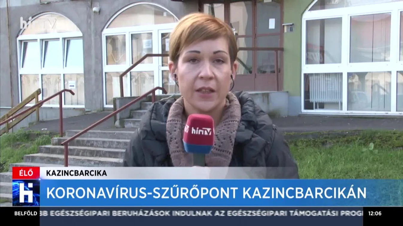 Koronavírus-szűrőpont Kazincbarcikán