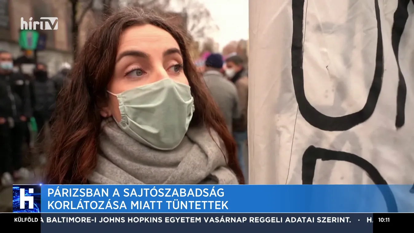 Párizsban a sajtószabadság korlátozása miatt tüntettek
