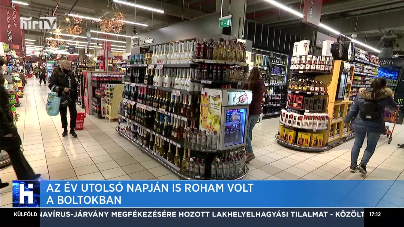 Az év utolsó napján is roham volt a boltokban