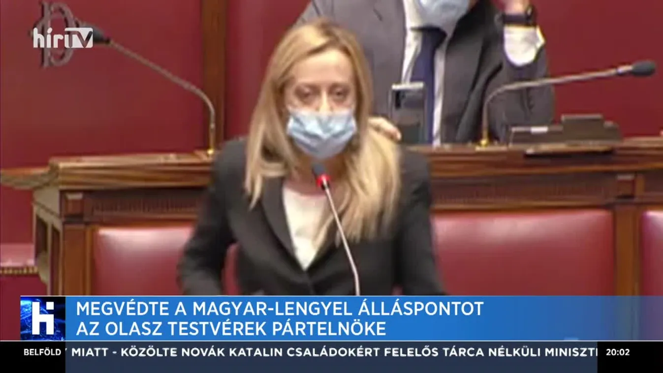 Megvédte a magyar-lengyel álláspontot az Olasz Testvérek pártelnöke