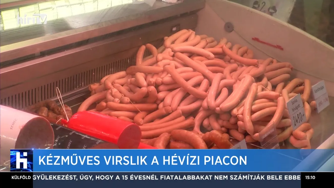 Kézműves virslik a hévízi piacon