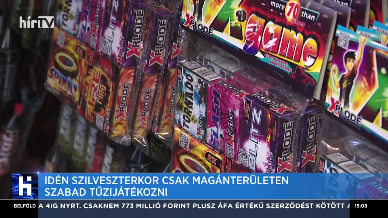 Idén szilveszterkor csak magánterületen szabad tűzijátékozni