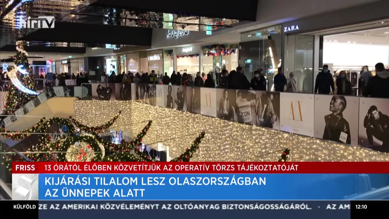 Kijárási tilalom lesz Olaszországban az ünnepek alatt