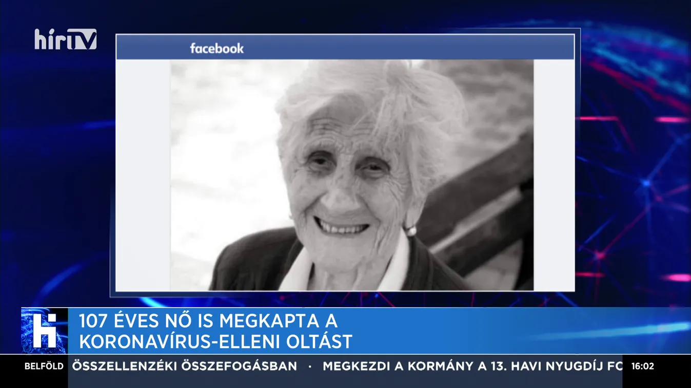 107 éves nő is megkapta a koronavírus-elleni oltást