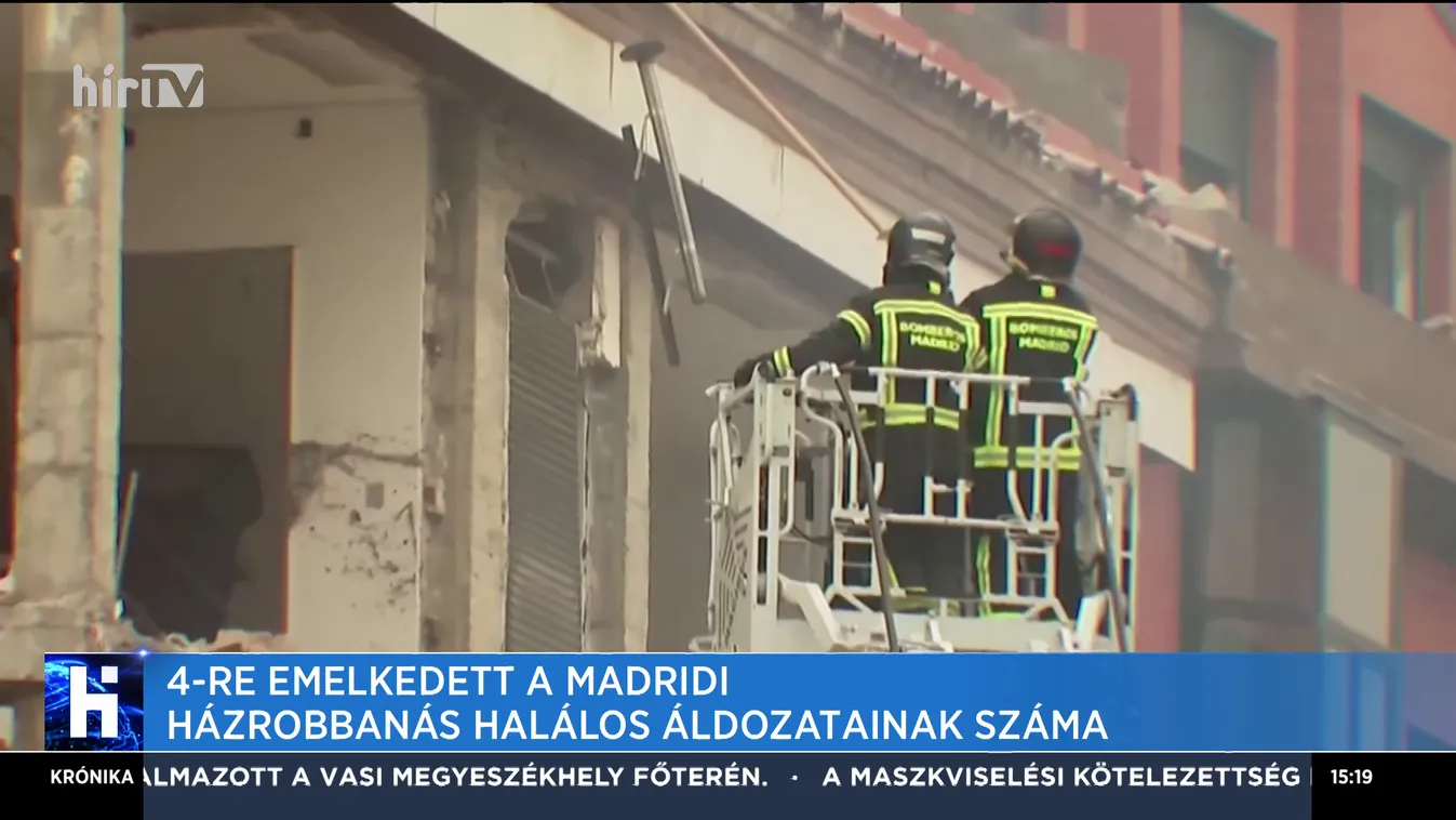 Négyre emelkedett a madridi házrobbanás halálos áldozatainak száma