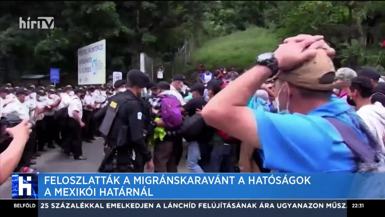 Feloszlatták a migránskaravánt a hatóságok a mexikói határnál