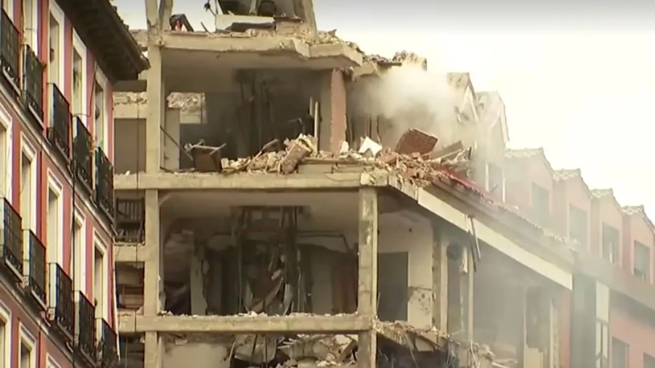 Legkevesebb két halálos áldozata van a Madrid belvárosában történt házrobbanásnak