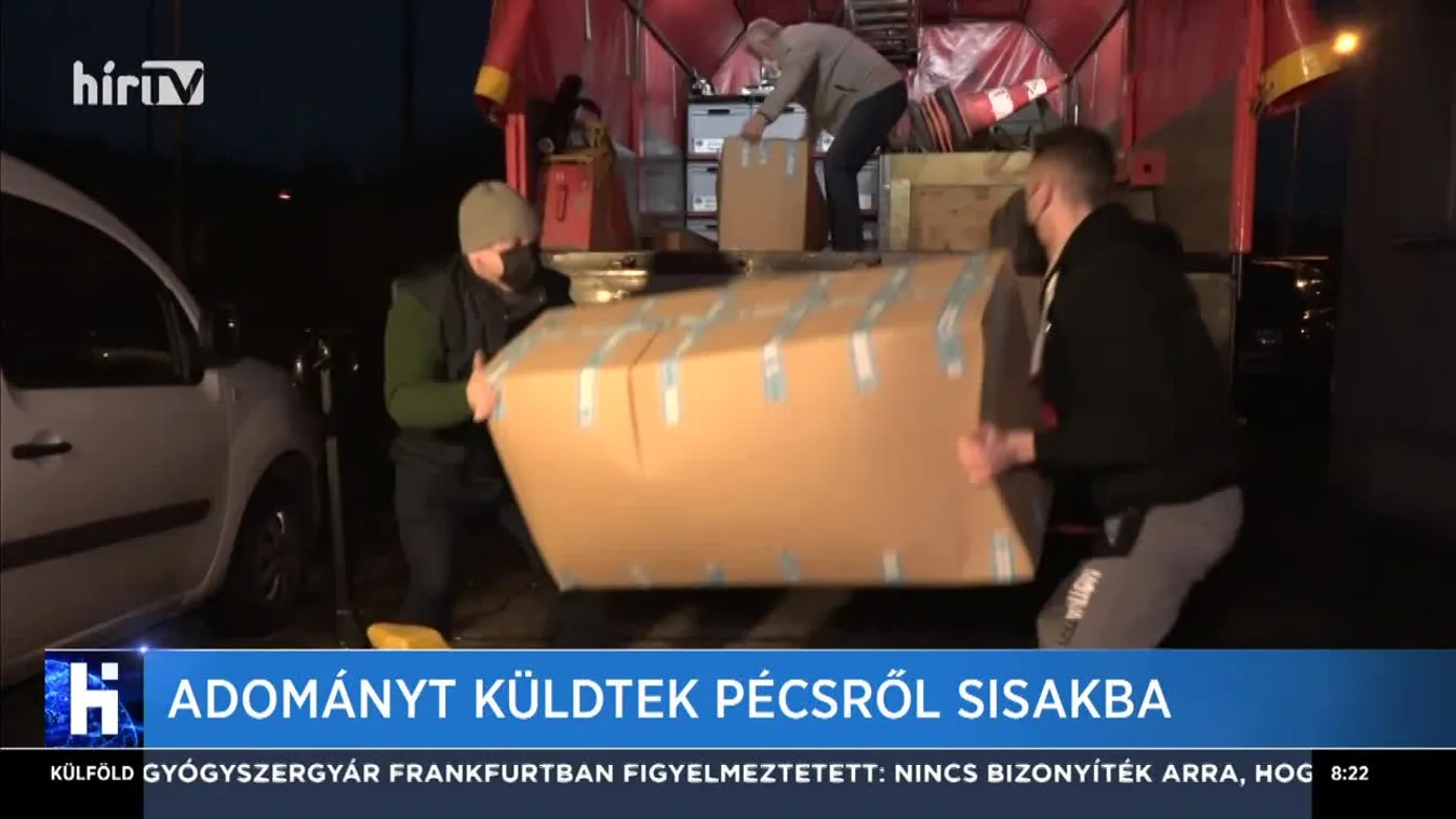 Adományt küldtek Pécsről Sisakba