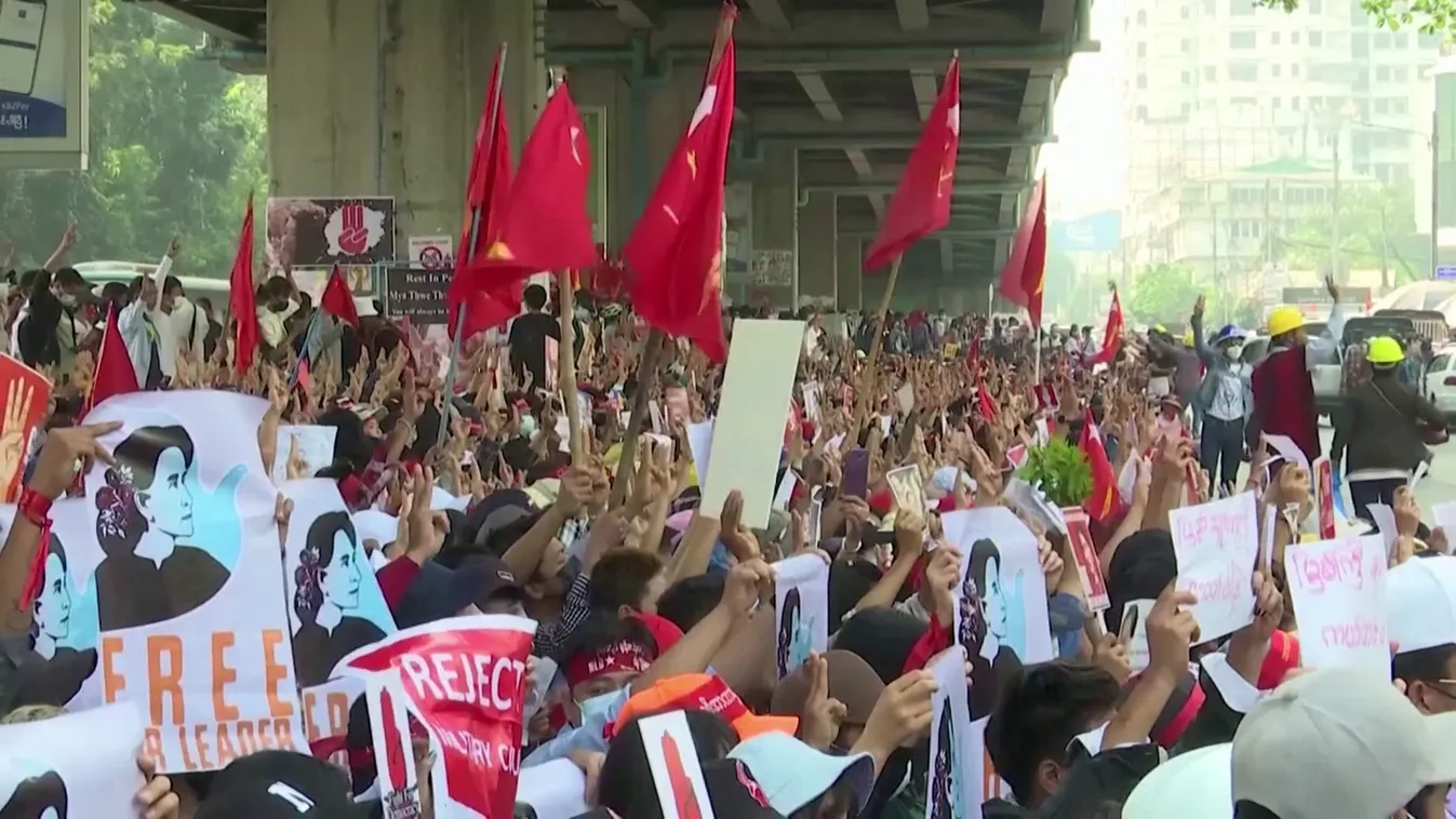 Folytatódnak a tüntetések Mianmarban