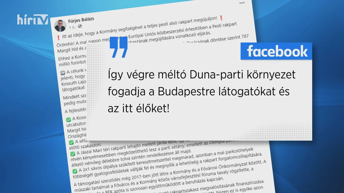 Kormányzati segítséggel újul meg a pesti alsó rakpart