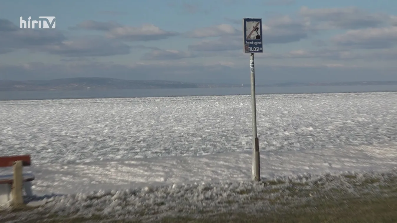 Nem tanácsos a Balaton jegére lépni