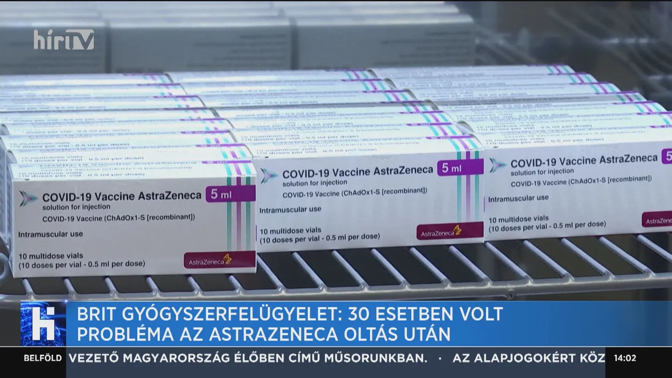 Brit gyógyszerfelügyelet: 30 esetben volt probléma az AstraZeneca oltás után