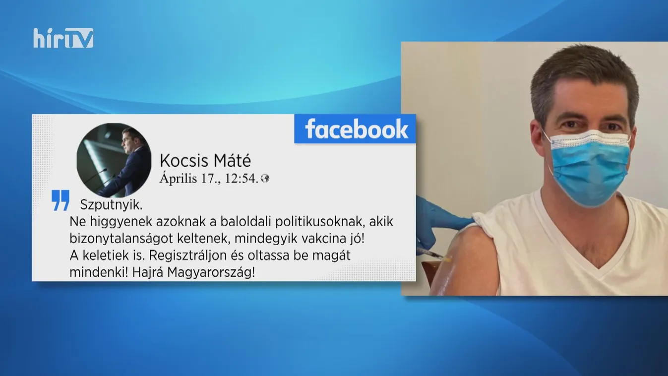 Kocsis Máté is megkapta a koronavírus elleni védőoltást