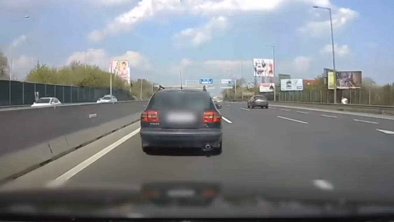 Belső sáv bérlet, fékezés, dudálás, majd extrém büntetőfékezések - videó