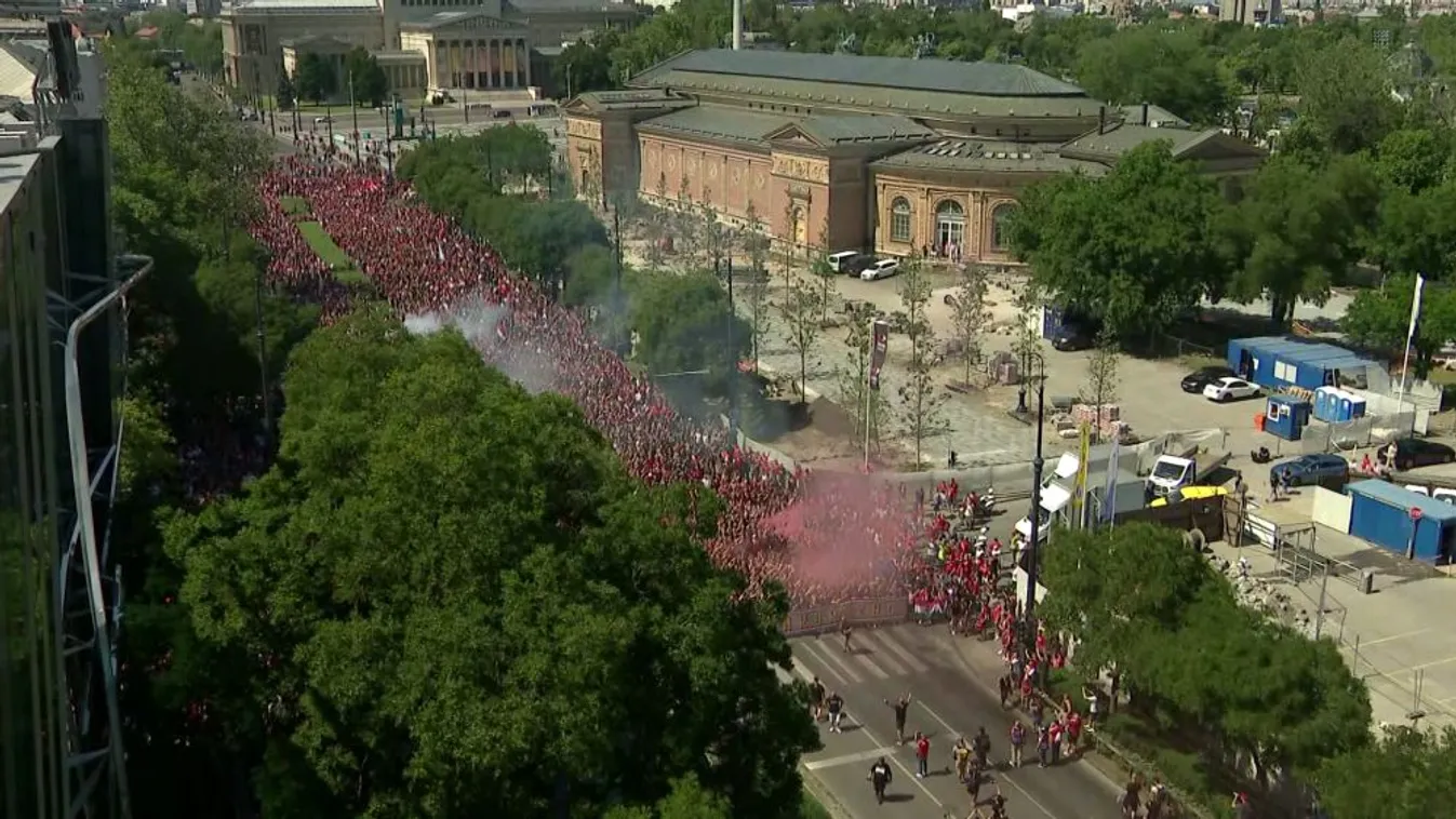 Felbolydult Budapest a magyar labdarúgó válogatott EB mérkőzésén
