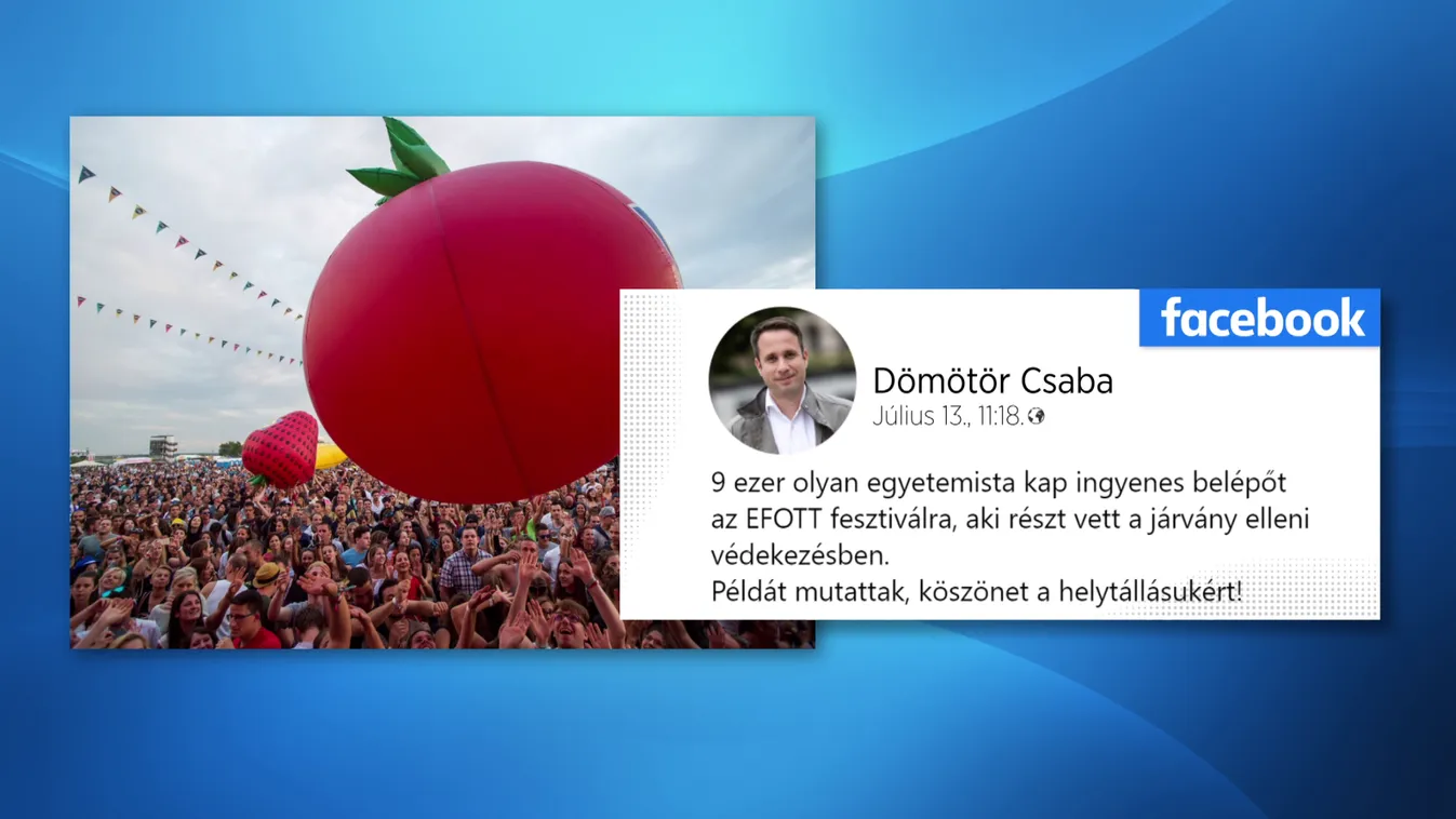 Fesztiválbelépőt kapnak a járvány elleni védekezésben részt vevő egyetemisták