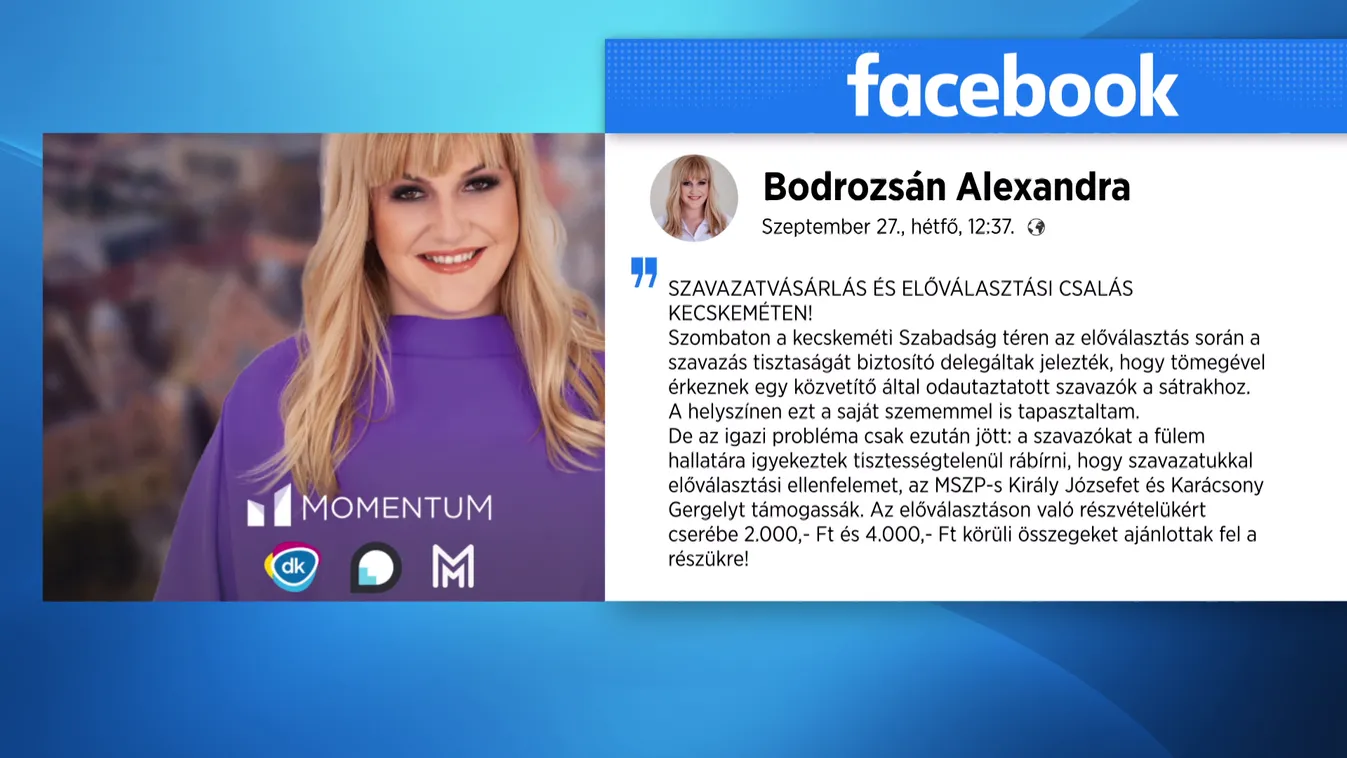 Kecskeméten szavazatokat vásárol az MSZP a Momentum szerint