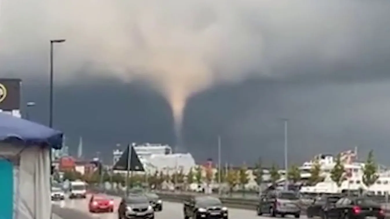 Embereket sodort vízbe egy tornádó Németországban