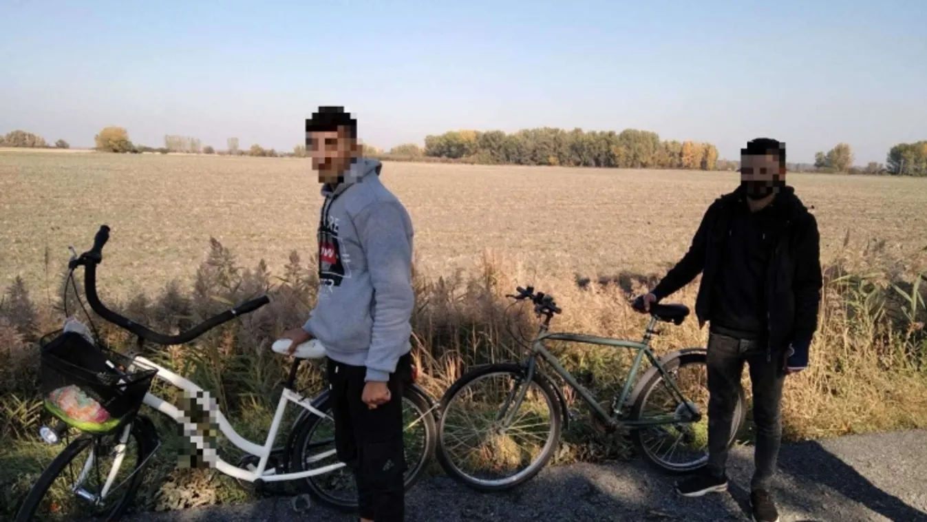 Kerékpáros migránsok Alsónyék térségében