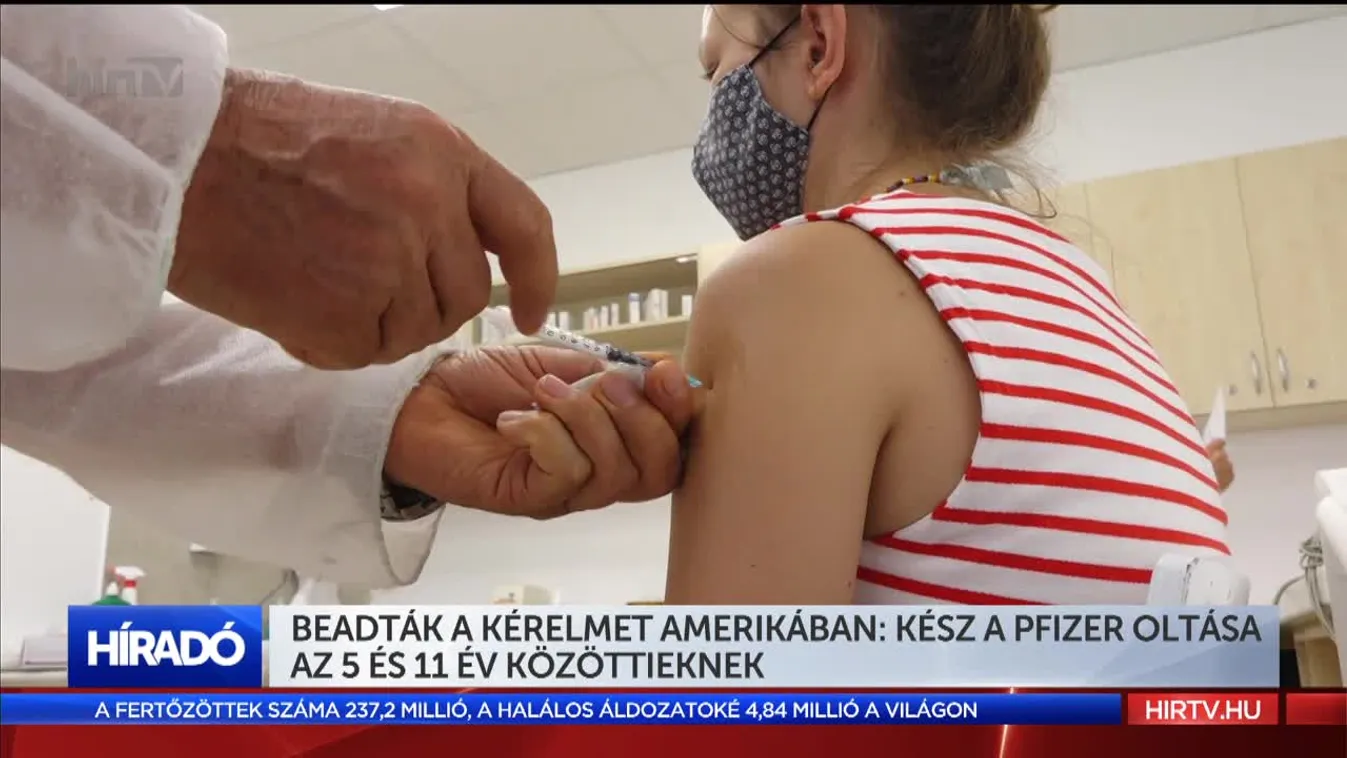 Beadták a kérelmet Amerikában: kész a Pfizer oltása az 5 és 11 év közöttieknek