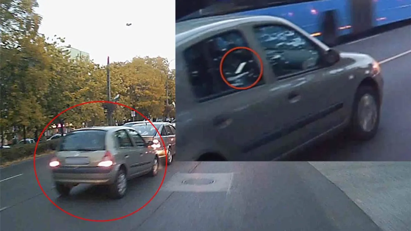 Videón, ahogy fékezés nélkül belerohan a kocsisorba, mert mobilozott