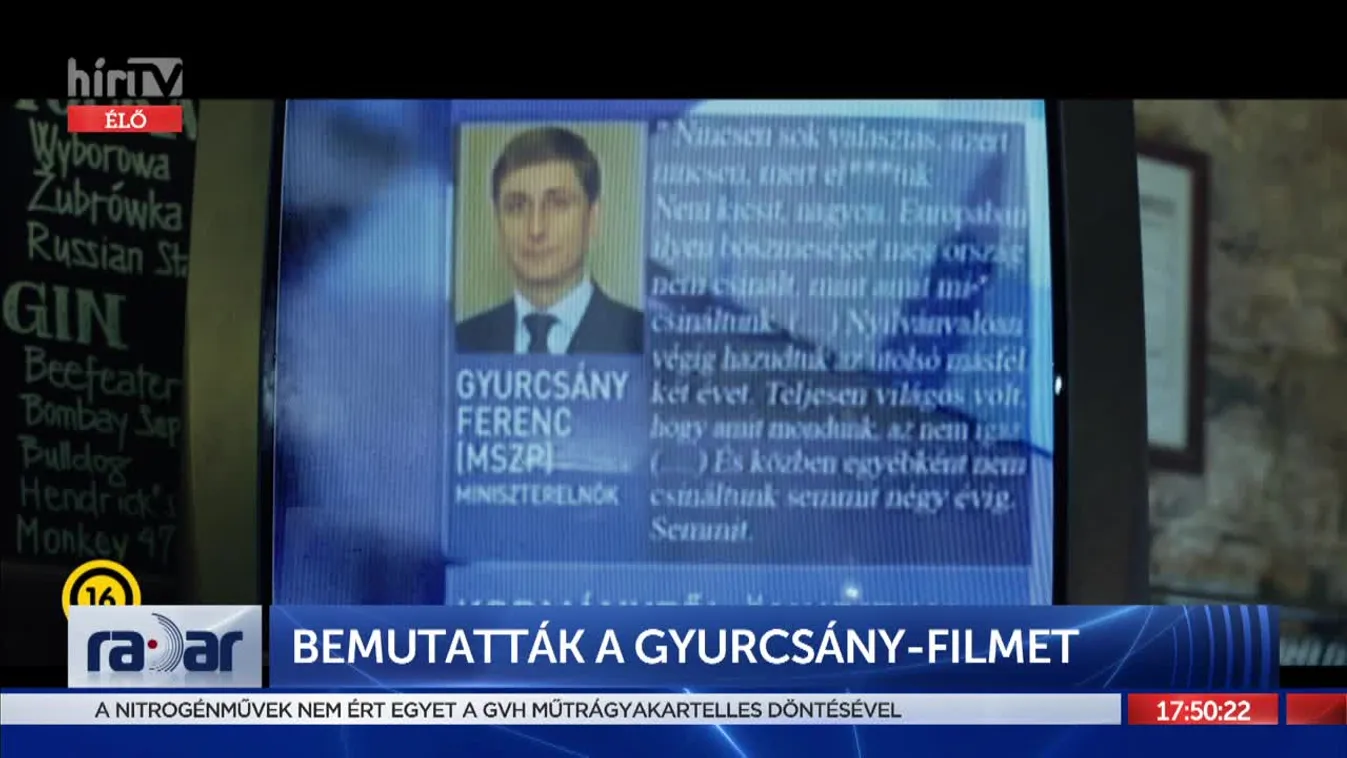 Radar: Bemutatták a Gyurcsány-filmet