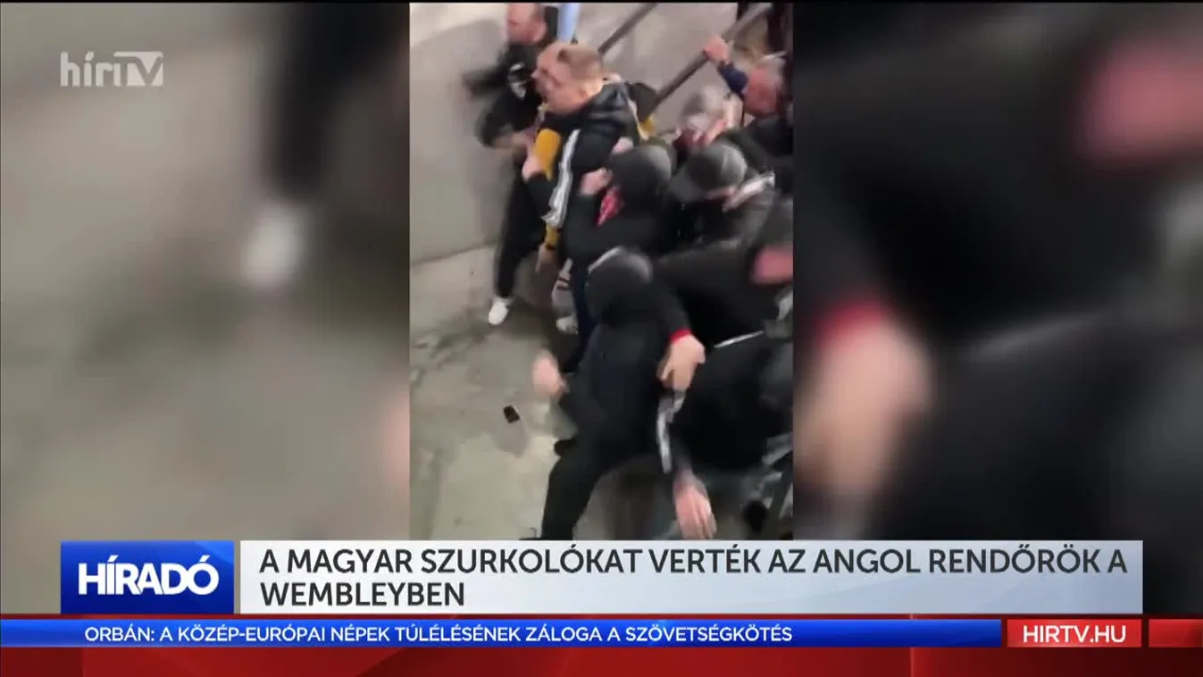 A magyar szurkolókat verték az angol rendőrök a Wembleyben