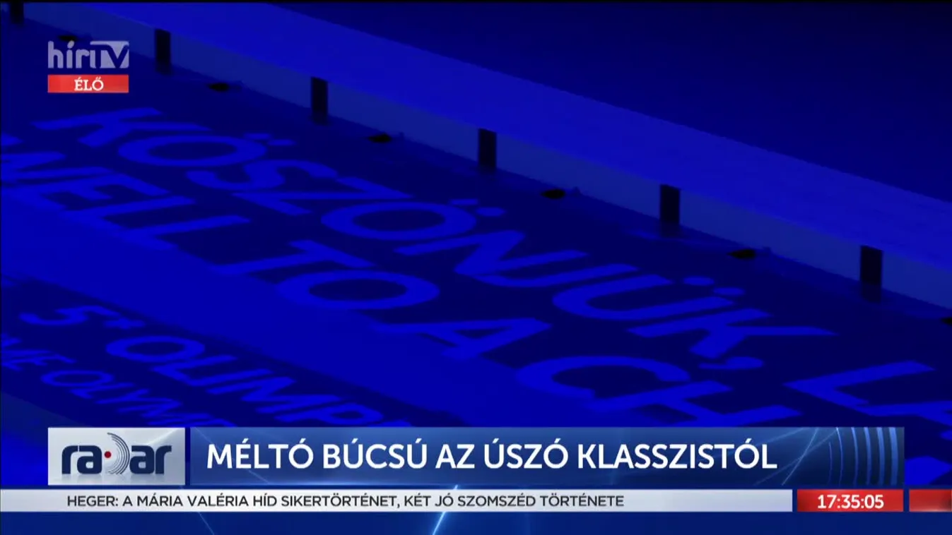 Radar - Méltó búcsú az úszó klasszistól (2021-10-11)