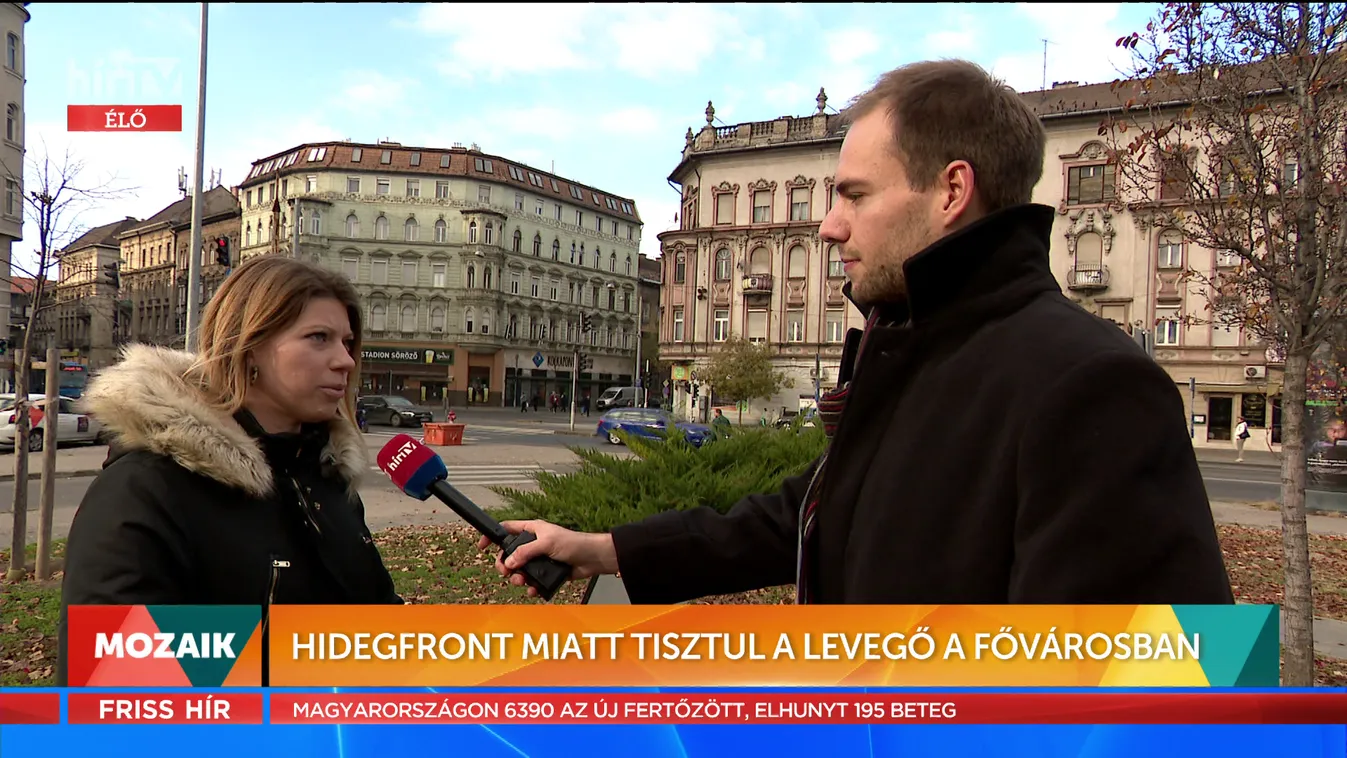 Mozaik: Hidegfront miatt tisztul a levegő a fővárosban